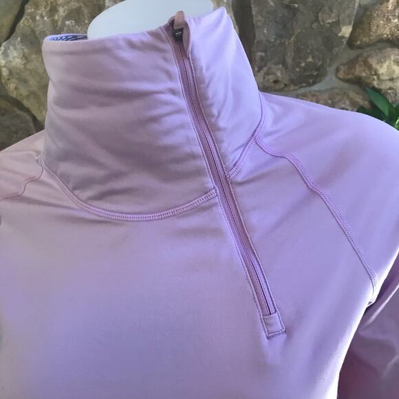 Lucy Tech  Cowl Neck 1/4 Zip Purple Long Sleeve with Thumb Holes Women's Size S - Picture 8 of 10
